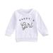 AMILIEe Toddler Baby Girl Cotton Long Sleeve Shirts Daddys Girl Pullover Sweatshirt Tops