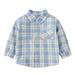 Toddler Kids Baby Boys Shirts Button Down Western Shirts Boys Outfit Toddler Buffalo Plaid Shirts For Spring Summer Boys Long Sleeve Shirts Boys 18 Shirts