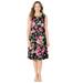 Plus Size Women's Promenade A-Line Dress by Catherines in Black Floral (Size 3X)