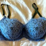 Victoria's Secret Intimates & Sleepwear | Euc Dream Angels Lined Demi Bra | Color: Blue/Gray | Size: 34e (Dd)