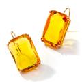 Zara Jewelry | 2/$30 New Citrine Faceted Rectangle Drop Earrings | Color: Gold/Yellow | Size: Os