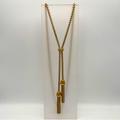 J. Crew Jewelry | J Crew Gold-Tone Tassel With Rhinestones Lariat Necklace | Color: Gold | Size: Os