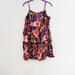 Urban Outfitters Dresses | Black Floral Tiered Baby Doll Smock Dress | Color: Black/Red | Size: M