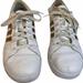 Adidas Shoes | Adidas 3 Stripe Classic White & Gold Sneakers | Color: Gold/White | Size: 9