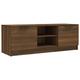 vidaXL TV Cabinet Living Room Furniture Sideboard TV Stand Unit Console Entertainment Centre Media Cabinet with Shelf Brown Oak Engineered Wood