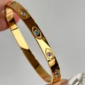 Bracelets en acier inoxydable Carimplantés The All-Seeing Eye pour femme bijoux tendance bracelets