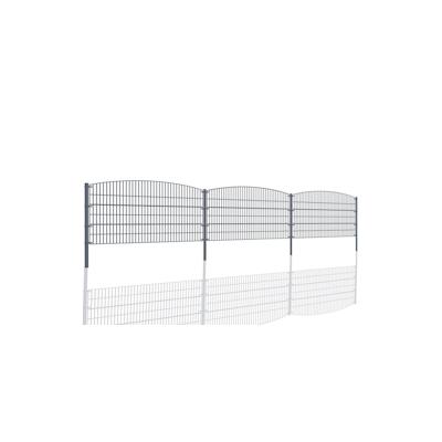 Aileenstore Gartenzaun Mattenzaun Doppelstabmattenzaun Anthrazit Grau Rund 2,4 m x 50 m Image