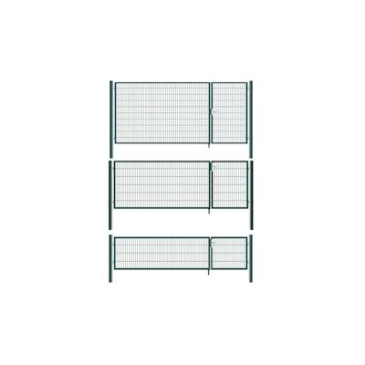 Gartentor Zauntor Einfahrtstor Stabmattenzaun Doppelflügel Grün 1400 x 3500 mm