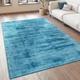 Paco Home - Tapis De Salon Tapis Vintage Poils Ras Fait Main Haut De Gamme 100 % Viscose 80x150 cm,