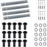 DWM-Tec Montageset für DWM-Tec Duschwanne bis 120 cm Seitenlänge, 14 Füße + 4 Montageschienen