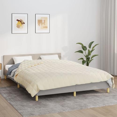 vidaXL Gewichtsdecke Hellcreme 200×230 cm 9 kg Stoff