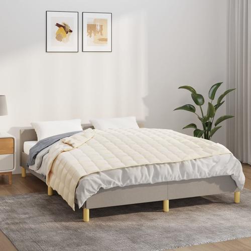 vidaXL Gewichtsdecke Hellcreme 140×200 cm 10 kg Stoff