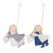 Novica Handmade Joyous Angels Wood Holiday Ornaments (Pair)