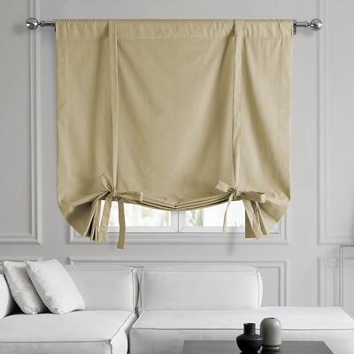 Exclusive Fabrics Solid Cotton Tie-Up Window Shade (1 Panel)