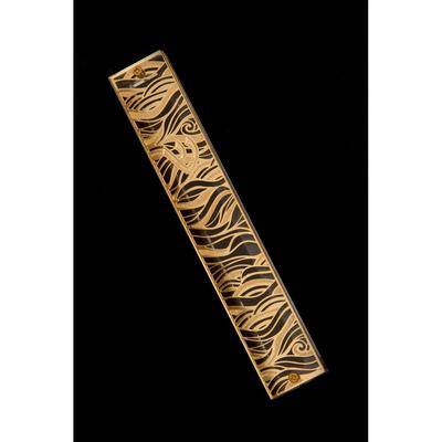 Acrylic Mezuzah With Gold 15 cm - As Pictured