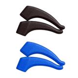 2Pairs Anti Slip Eyeglass Ear Hooks Lightweight Non Slip Eyewear Retainers Fashion Eyewear Accessories Eye Glasses Temple Tip Holder Brown and Blue