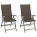 walmeck Patio Reclining Chairs 2 pcs with Cushions Solid Acacia Wood