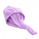 Microfiber Hair Towel Hair Towel with Button Super Absorbent Hair Towel Wrap for Curly Hair Fast Drying Hair Wraps for Women Anti Frizz Microfiber Towel Purple