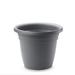 Crescent Garden In/Outdoor Emma Round Plastic Flower Pot Charcoal Colored Planter 12 Inches