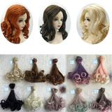 Anvazise Cute Women DIY Long Curly Doll Hair Cosplay Wig Anime Party Extension Hairpiece 18 *