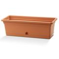 Crescent Garden In/Outdoor Emma Rectangle Plastic Flower Pot Terracotta Colored Planter 20 Inches