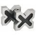 SPI 1-9/16 to 2-3/8 Capacity 90Â° Angle Cast Iron 4-Way V-Block 4-3/4 Long x 1-3/8 Wide x 4-3/4 High Sold as Matched Pair