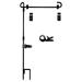 Garden Flag Stand Garden Flag Pole Holder Metal Powder-Coated Weather-Proof Paint with one Tiger Clip and two Spring Stoppers without flag