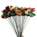 Garden Butterfly Stakes Decor - 50Pcs 7cm Butterfly Garden Ornaments Indoor & Outdoor Yard Patio Planter Flower Bed Pot Spring Garden on Metal Stake Stems - random color