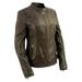Milwaukee Leather Vintage SFL2813 Women s Brown Leather Moto Style Fashion Jacket 5X-Large
