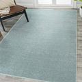 DTLYH Y SEU100F-5 Haze Solid Low-Pile Indoor Area-Rug Casual Contemporary Solid Traditional Easy-Cleaning Bedroom Kitchen Living Room Non Shedding 5 ft x 8 ft Classic Blue