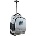 Gray Miami Marlins 19'' Premium Wheeled Backpack