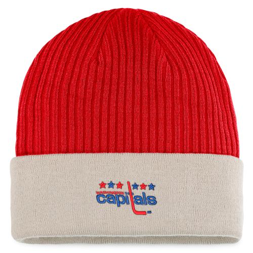 Washington Capitals True Classic Outdoor Play Cuffed Knit Fanatics Rot/Khaki Herren