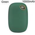 Winter Double-Side Heating Third Gear Temperature USB Rechargeable Power Bank 6000/10000mAh Heater Hand Warmer GREEN 10000MAH