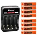 Kastar 8-Pack Battery and CMH4 Smart USB Charger Compatible with Panasonic KX-TG9348 KX-TG9348T KX-TG9361 KX-TG9361B KX-TG9371 KX-TG9371B KX-TG9372 KX-TG9372B KX-TG9381 KX-TG9381T KX-TG9382