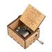 Ametoys Vintage Wooden Music Box Palm-size Hand Crank Wood Case Musicbox Beautiful Carved Wooden Musical Gadget with Melody You are My Sunshine for Mum Dad Wife Husband Christmas Birthday Gift