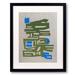 Made & Curated Aloha by Trish Sierer - Picture Frame Graphic Art Paper in Blue/Brown/Green | 31.25 H x 25.25 W x 0.88 D in | Wayfair