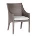 Summer Classics Athena Wicker/Rattan Patio Dining Armchair Wicker/Rattan in Gray | 36.625 H x 26.75 W x 23.625 D in | Wayfair 397024+C5306457W6457