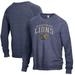 Men's Heathered Navy College of New Jersey Lions The Champ Tri-Blend Pullover Sweatshirt