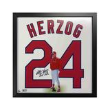 St. Louis Cardinals Whitey Herzog Autographed 14"x14" Uniframe