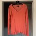 Anthropologie Tops | Left Of Center For Anthropologie Long Sleeve Deconstructed Henley Coral Small | Color: Orange/Pink | Size: S
