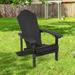 Rosecliff Heights Hentschel Adirondack Chair Plastic/Resin in Black | 36.6 H x 29.1 W x 33.9 D in | Wayfair 16C4BBF36B9D4AD4A1B6F9138BFF29DF