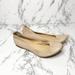 J. Crew Shoes | J. Crew Beige Leather Flexible Ballet Flats Made In Italy Size 6 1/2 | Color: Cream | Size: 6.5