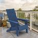 Latitude Run® Plastic/Resin Folding Adirondack Chair Plastic/Resin in Blue | 38.6 H x 30.3 W x 35.1 D in | Wayfair 08FAC15877A3425C808565E6AB8A3EB7