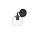 Breakwater Bay Pathard Armed Wall Sconce Glass/Metal in Black | 10 H x 6 W x 8 D in | Wayfair BC93CCDDC3C94FDFBF77B550873E5C3A