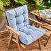 Red Barrel Studio® Outdoor Seat/Back Cushion Polyester in Blue | 4 H x 20 W x 20 D in | Wayfair 908DF240574E4B0F902623866D870B4F