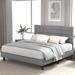 Latitude Run® Mobolaji Panel Bed Upholstered/Metal/Cotton in Gray | 45.7 H x 79.1 W x 81.5 D in | Wayfair 0DB641790B954048B24A13C1081D68CD