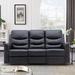Latitude Run® Kidada 78" Faux Leather Pillow Top Arm Reclining Sofa Faux Leather in Black | 40.1 H x 78 W x 36.6 D in | Wayfair