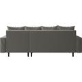 Ecksofa INOSIGN "Lillemor" Sofas Gr. B/H/T: 231 cm x 90 cm x 157 cm, Struktur, Recamiere beidseitig montierbar, grau (dunkelgrau) Ecksofas auch mit extrakurzer Lieferzeit, incl. Bettfunktion & Bettkasten