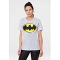 T-Shirt LOGOSHIRT "Batman - Logo" Gr. XS, grau (grau, meliert) Damen Shirts T-Shirts