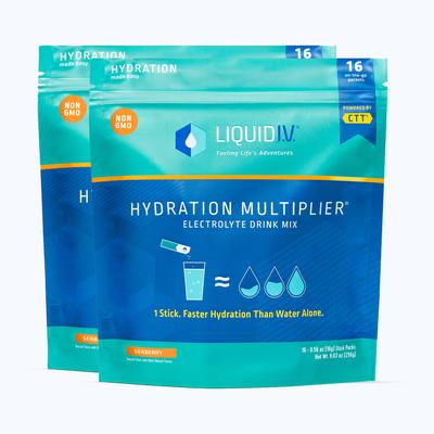 Liquid I.V. Seaberry Powdered Hydration Multiplier (32 Pack) - Powdered Electrolyte Drink Mix Packets
